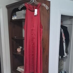 Banana Republic Red Sleeveless Halter Sundress